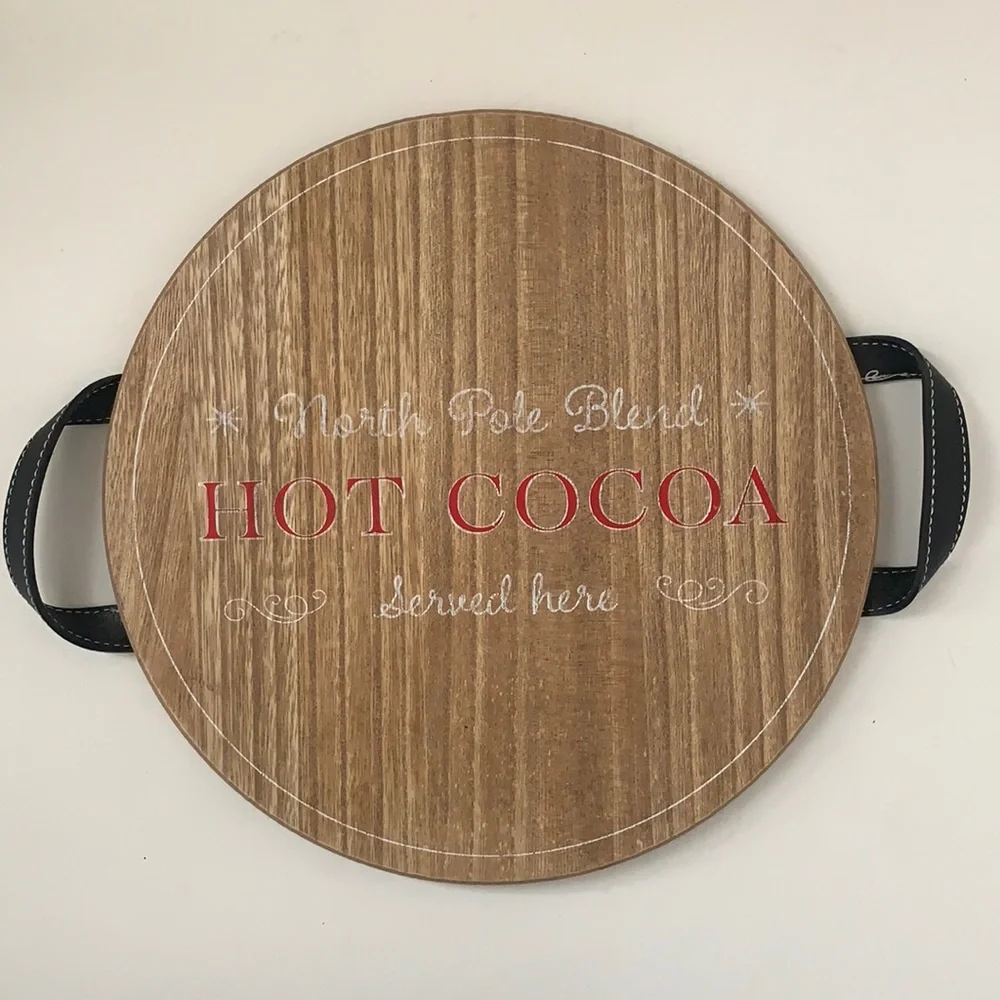 Christmas Hot Cocoa Target Bullseye 2022 Edition Wood Tray.